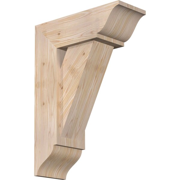 Ekena Millwork Traditional Traditional Smooth Bracket w/ Offset Brace, Douglas Fir, 7 1/2"W x 20"D x 28"H BKT0806X20X28TRA01SDF - main